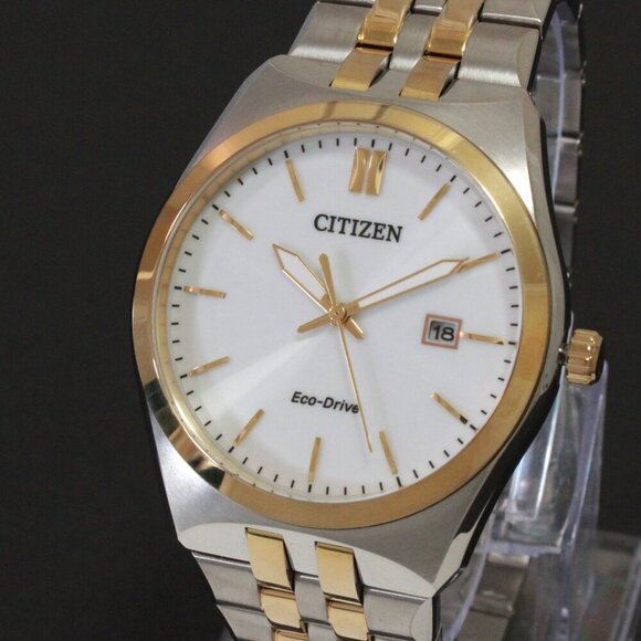 Citizen Men's Eco Drive Corso Integrated Bracelet Two Tone White Dial 40mm - Picture 7 of 11